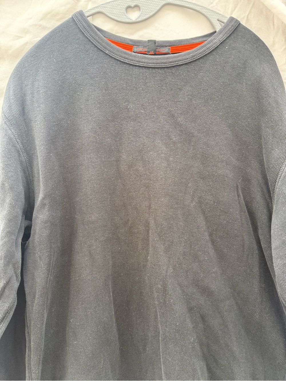 Men's Long-Sleeve Waffle Crewneck Shirt - Gray